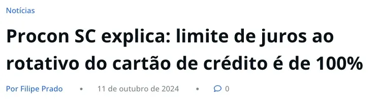 Desde jan/2024, lei proíbe o rotativo de passar de 100% da dívida